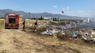 Manisa Alaşehir'de facia : Otlukta çıkan yangın LNG tankına kadar yaklaştı