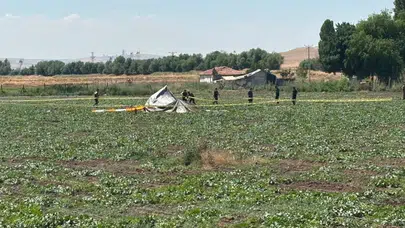 Ankara Temelli'de eğitim helikopteri düştü : 2 yaralı