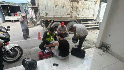 Samsun'da motosiklet kazasında sürücü yaralandı