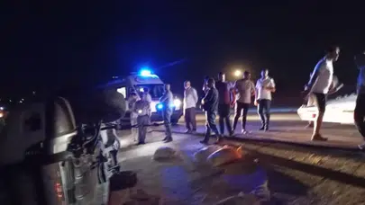 Mardin Ömerli'de ticari araç devrildi : 25 yaşındaki sürücü yaralandı