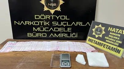 Hatay Erzin’de operasyon : 250 gram metamfetamin ele geçirildi