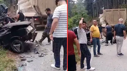 Hatay'da hafriyat kamyonu ile otomobil çarpıştı : 9 yaralı