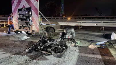 Anadolu Otoyolu’nda feci kaza : 68 yaşındaki motosikletli öldü