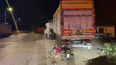 Manisa Salihli'de park halindeki tırın dorsesine çarpan motosiklet sürücüsü öldü
