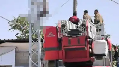 Hatay Defne'de elektrik direğinde erkek cesedi bulundu