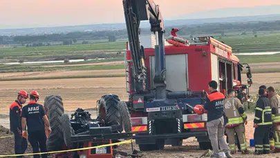 Edirne'de traktör devrildi : Karı koca hayatını kaybetti