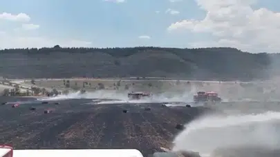 Burdur Gölhisar'da 20 dönümlük otluk alanda yangın