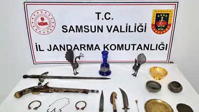 Samsun'da tarihi eser operasyonu : Çok sayıda obje ele geçirildi
