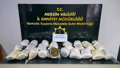 Mersin'de uyuşturucu operasyonu : 15,5 kilo esrar ele geçirildi, 2 kişi tutuklandı
