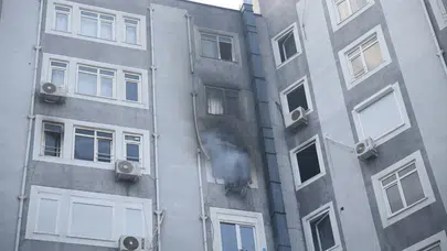 Antalya'da apartman dairesinde yangın : 5 kişi dumandan etkilendi