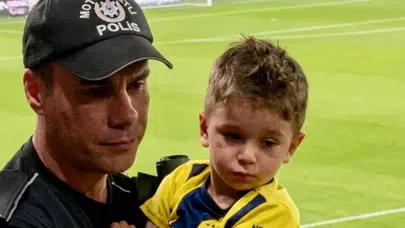 Gençlerbirliği-Fenerbahçe maçında forması çıkartılan çocuğu taşıyan polis anlattı