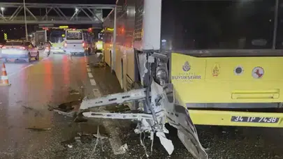 Büyükçekmece'de zincirleme trafik kazası : 1'i ağır 3 yaralı