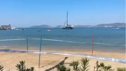 Muğla’da denize girmek isteyenler dikkat ! Güllük Halk Plajı tedbiren kapatıldı
