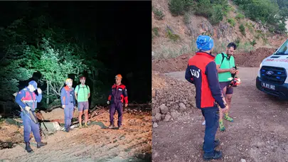 Bursa'da ormanlık alanda mahsur kalan şahıs kurtarıldı