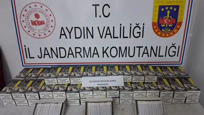 Aydın'da tünelde 20 bin doldurulmuş makaron yakalandı