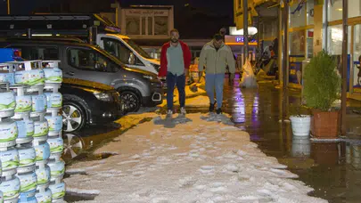 Kars’ta dolu ve sağanak etkili oldu