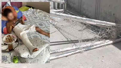 Arnavutköy'de 4 yaşındaki çocuğun üzerine kale direği devrildi
