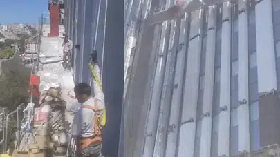 Kağıthane'de inşaat platformunda çökme
