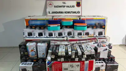 Gaziantep'te 1,3 milyon TL'lik kaçak elektronik eşya ele geçirildi