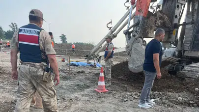 Beton pompası üzerine düşen işçi öldü