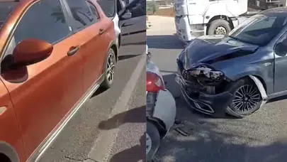 Mardin'de 3 otomobil çarpıştı : Sürücüler yaralı