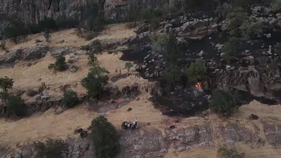 Hakkari'de ormanlık alanda yangın