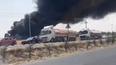 Erbil'de akaryakıt depoları alev alev yandı