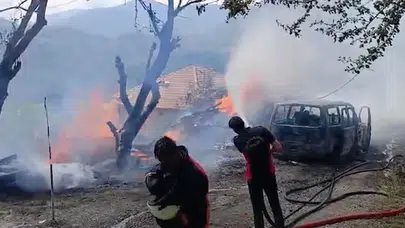 Komşusunu öldürüp evini ve aracını yaktı