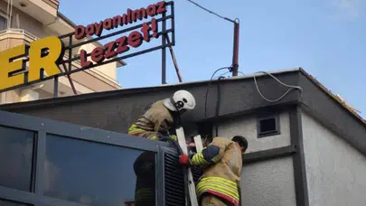 Hatay İskenderun'da dönercide yangın