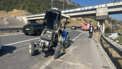 Bilecik'te LPG tankeri ile traktör çarpıştı : 1'i ağır 2 yaralı
