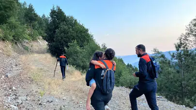 Kahramanmaraş’ta arazide mahsur kalan baba ve kızı AFAD kurtardı