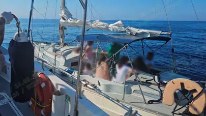 Didim açıklarında 16 düzensiz göçmen yakalandı : 1 tutuklama