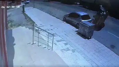 Çorum'da otomobil park halindeki otomobile çarptı : Sürücünün burnu bile kanamadı