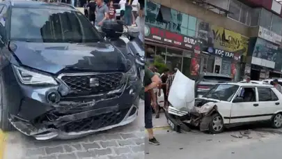 Osmaniye'de 2 otomobil çarpıştı : 2 kişi yaralandı