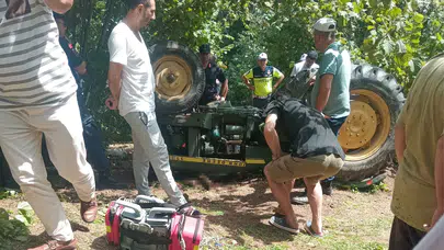 Ordu'da feci traktör kazası : Bir çocuk babası hayatını kaybetti