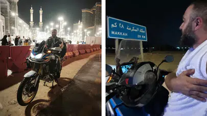 Motosikletle 22 günde 7 bin kilometrelik umre yolculuğu