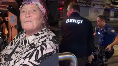Yolda kalan anne ve engelli oğlunun imdadına polis ekipleri yetişti