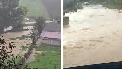 Sakarya Kaynarca'da şiddetli sağanak sel getirdi