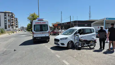 Adıyaman'da korkutan kaza : Motosiklet sürücüsü yaralandı