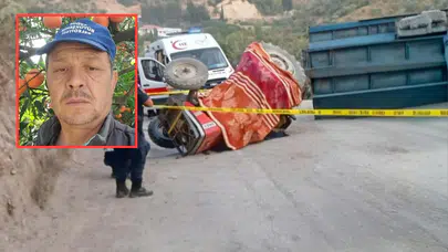 Aydın'da traktör devrildi : 1 ölü, 1 yaralı