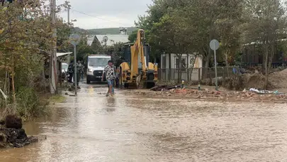 Bursa Mudanya'da siddetli sağanak yağış