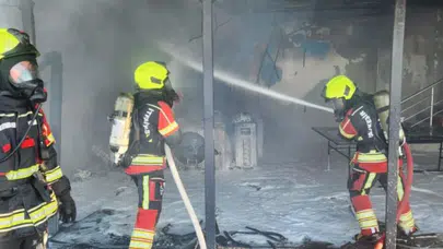 Balıkesir'de bir sitenin deposunda yangın çıktı