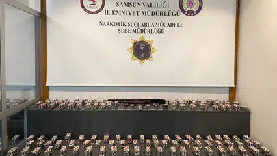 Samsun’da uyuşturucu operasyonu : 13 bin 48 hap ele geçirildi