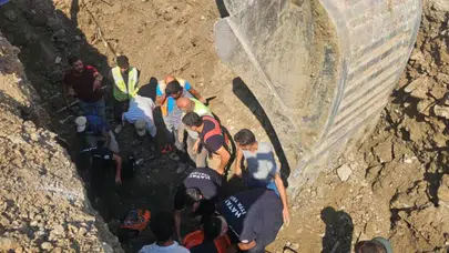 Hatay'da göçük altında kalan 2 işçi yaralandı