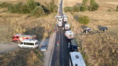 Edirne'de 3 araçlı zincirleme trafik kazası : 6 yaralı
