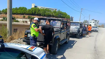 Alanya'da safari denetimleri : 5 araca rekor ceza