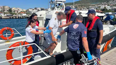 Muğla Milas açıklarında yatta rahatsızlanan vatandaş karaya çıkarıldı