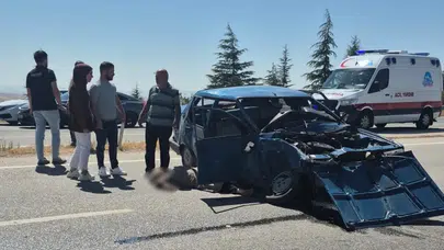 Sivrihisar-Eskişehir yolunda feci kaza : 1’i bebek, 1’i çocuk 6 kişi yaralandı