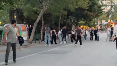 Eskişehir'de kız çocukları arasında kavga : Vatandaşlar ayırdı