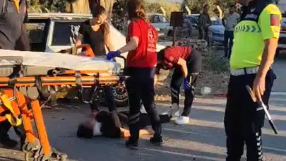 İzmir Bayındır’da otomobille motosiklet çarpıştı : 2 yaralı